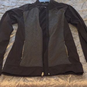 Black zip up jacket, L, fits like a small